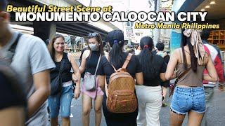 BEAUTIFUL STREET SCENE  MONUMENTO CALOOCAN CITY METRO MANILA PHILIPPINES 4K [upl. by Calie]