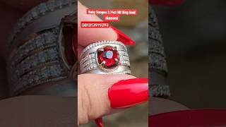 Permata Ruby songea Hb 274ct Ring gold diamond shorts [upl. by Priebe]