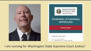 David Robert Shelvey for Washington State Supreme Court Justice In 4K [upl. by Vassaux684]