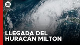 🚨 URGENTE  EEUU  Así fue la LLEGADA del HURACÁN MILTON a FLORIDA  26Global [upl. by Anyrb]