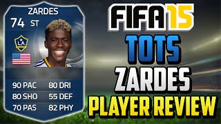 Fifa 15 TOTS Zardes Review 74 w In Game Stats amp Gameplay  Fifa 15 Player Review [upl. by Ynnahc]