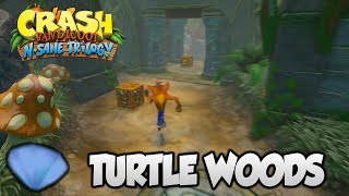 Crash Bandicoot 2  quotTurtle Woodsquot Blue Gem PS4 N Sane Trilogy [upl. by Elegna]