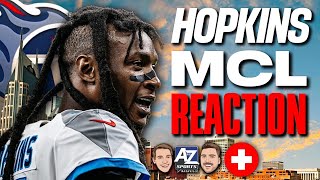 DeAndre Hopkins reported torn MCL reaction and full Titans 2024 NFL Season predictions [upl. by Uwkuhceki]