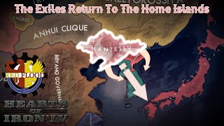 Return Of The Japanese Exiles  Technocrat Mantetsu Timelapse  HOI4 Red Flood Mod [upl. by Kcirreg]