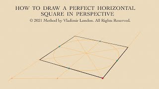 How to Draw a perfect Square in Perspective using Vladimir London method [upl. by Siron]