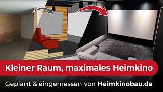 Kleiner Raum maximales Heimkino Sebastians eigenes Traumkino ist eingemessen und filmbereit kino [upl. by Anawot]