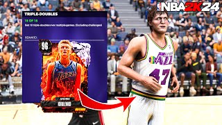 THE EASIEST WAY TO GET 15 TRIPPLE DOUBLES FOR PINK DIAMOND ANDREI KIRILENKO IN NBA 2K24 MYTEAM [upl. by Ycaj]