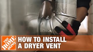 Venting a Dryer How to Properly Install a Dryer Vent  The Home Depot [upl. by Nyvrem]