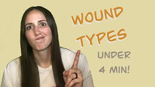 WOUNDS  TYPES OF WOUNDS OVERVIEW [upl. by Ajnin196]