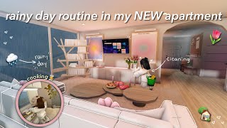 my rainy day routine in my NEW apartment moving ep4 Bloxburg Family Roleplay wvoices [upl. by Lennad]