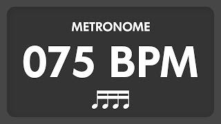 75 BPM  Metronome  16th Notes [upl. by Nallaf516]