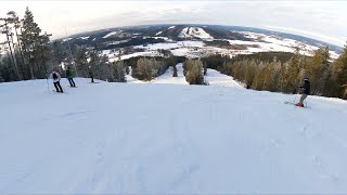 Skiing in Romme Alpin Götes brant black slope [upl. by Goodwin]