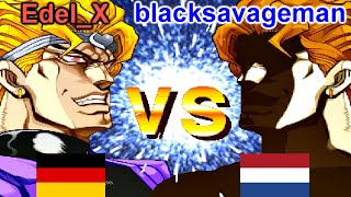 JoJos Bizarre Adventure  EdelX vs blacksavageman [upl. by Hayne847]