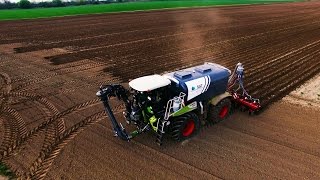 Claas Xerion 4000 mit SGTAufbau beim Strip Till Verfahren [upl. by Karl600]