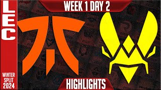 FNC vs VIT Highlights  LEC Winter 2024 Week 1 Day 2  Fnatic vs Team Vitality [upl. by Gem]