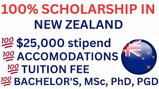 100 FULLY FUNDED SCHOLARSHIP IN NEW ZEALAND FOR UNDERGRADUATE Bsc Msc Phd amp PGD STUDENTS [upl. by Anitteb]