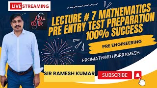 Lecture 07  Mathematics  Pre Entry Test Preparation  Matrix and Types of Matrix MCQsSir Ramesh [upl. by Ecneralc]