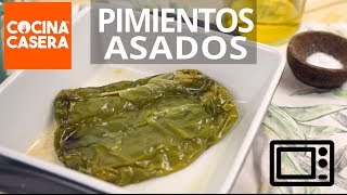 PIMIENTOS ASADOS al MICROONDAS  Cocina Casera [upl. by Agathe]