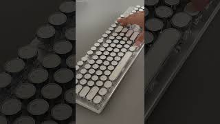 My first typewriter keyboard Pink Switches amp Punk Keycaps PERFECT type asmr typewriters [upl. by Mayram616]