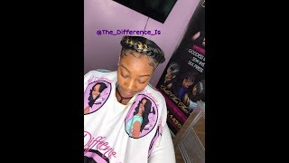 Hair TutorialHow to do a HaloCrown goddess braid with Xpression braiding hair [upl. by Ruella]