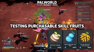 Palworld Purchasable Skills VS Bellanoir Libero  Skill Fruit Test  Vendor Skill Fruits [upl. by Anaahs]