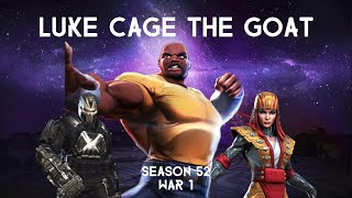 LUKE CAGE SMASHES WAR Season 52 Alliance War 1  GT40 vs INDA [upl. by Leaw]