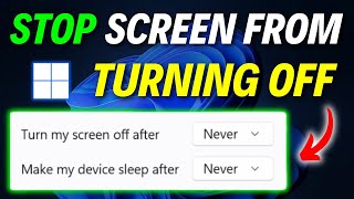 How to Stop Screen from Turning Off Windows 11  🖥️ How to Turn Off Sleep Mode on Windows 11 [upl. by Benjy]