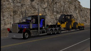 American Truck Simulator Modded Jon Ruda Kenworth W900L flattop Dro Modding Deloupe Lowboy 137 beta [upl. by Koorb]