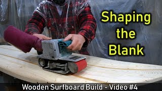 How to Make a Wooden Surfboard 04 Shaping the Rails and Foiling the Board [upl. by Sucramel]