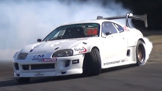 Kane Pisani 2JZ Toyota Supra Mk4 at Castelletto Circuit  Testing for Drift Kings 2019 [upl. by Fawnia]