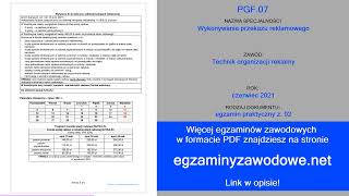 Egzamin zawodowy praktyczny z 02 PGF07 Wykonywanie przekazu reklamowego czerwiec 2021 [upl. by Sacks]