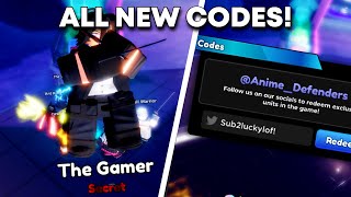 All New Working Codes For Anime Defenders [upl. by Demb]