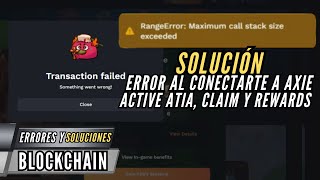 Solución Transaction failed Ronin Wallet [upl. by Agler]