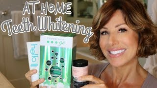 THE BEST TEETH WHITENING AT HOME  Charcoal Opalescence amp Hydrogen peroxide  Dominique Sachse [upl. by Enyale]