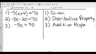 Geometry 2 6 Algebraic Proofs [upl. by Tlok22]