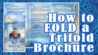 How to Fold a Tri Fold Brochure Program [upl. by Oriaj]