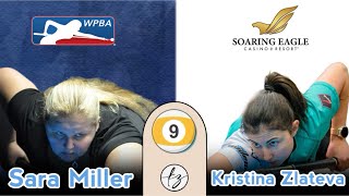 WPBA Soaring Eagle 9ball Kristina Zlateva vs Sara Miller [upl. by Nyrem]