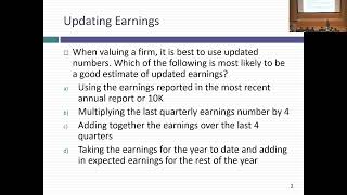 Session 8 Val Undergrads Cost of Capital and First Steps on Cash Flows [upl. by Llenwahs]