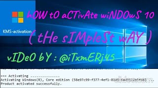 How to Activate Windows 10  Windows 10 Activation  KMS activator  windows10 windows10activation [upl. by Haily]