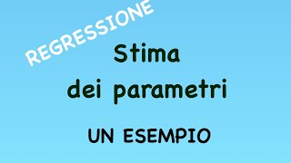 REGRESSIONE LINEARESTIMA DELLA RETTAstatistica [upl. by Volin961]