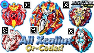 All Xcalius QRCODES  Все Xcalius QrКОДЫ  Beyblade Burst Surge [upl. by Nirej]