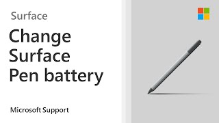 How to change the battery on your Surface Pen with no clip  Microsoft [upl. by Pomfret]