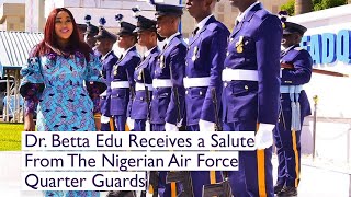 See How Minister Of Humanitarian Was Received At The Nigerian Air Force Headquarters [upl. by Atilrep]