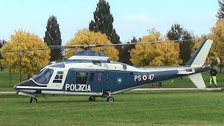 Decollo elicottero AW109A II Polizia di Stato [upl. by Drofdarb]