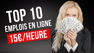 TOP 10 Des Métiers Pour Travailler Sur Internet Qui Paient 15 €h OU PLUS Pour Les Étudiants 2022 [upl. by Attelahs]