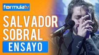 Salvador Sobral canta quotAmar Pelos Doisquot en el Dress Rehearsal de la final de Eurovisión 2017 [upl. by Lednor]