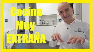 FORMAS ⚠️IMPOSIBLES en Cocina Moderna Blanca sin tiradores y encimera de silestone [upl. by Eugilegna]