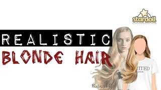 Realistic Blonde Hair Tutorial  Stardoll [upl. by Lita]