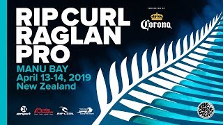 Rip Curl Raglan Pro 2019  Finals Day  Manu Bay New Zealand [upl. by Maggy]