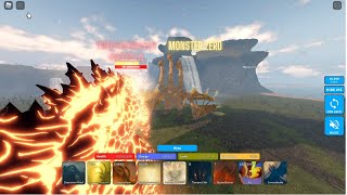 Monster Zero vs Thermonuclear Godzilla in Kaiju Universe Roblox [upl. by Feerahs]